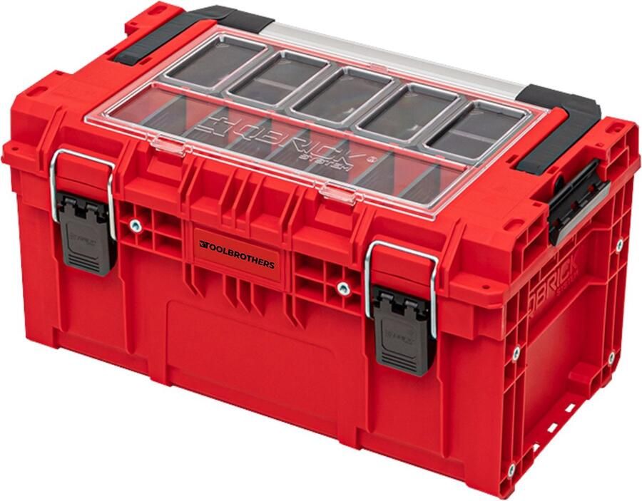 Toolbrothers RHINO XL gereedschapskoffer ULTRA Handling+ Custom met organizer stapelbaar 535 x 327 x 277 mm 26 l IP66 met 5 inlays en 10 vakverdelingen