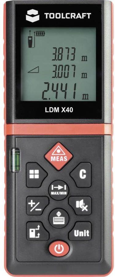 TOOLCRAFT LDM X40 Laserafstandsmeter Meetbereik (max.) 40 m