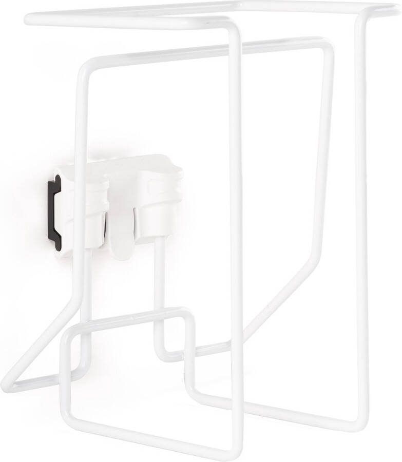 Toolflex Multifunctionele Houder voor Wegwerphandschoenen Wand en Railmontage Wit