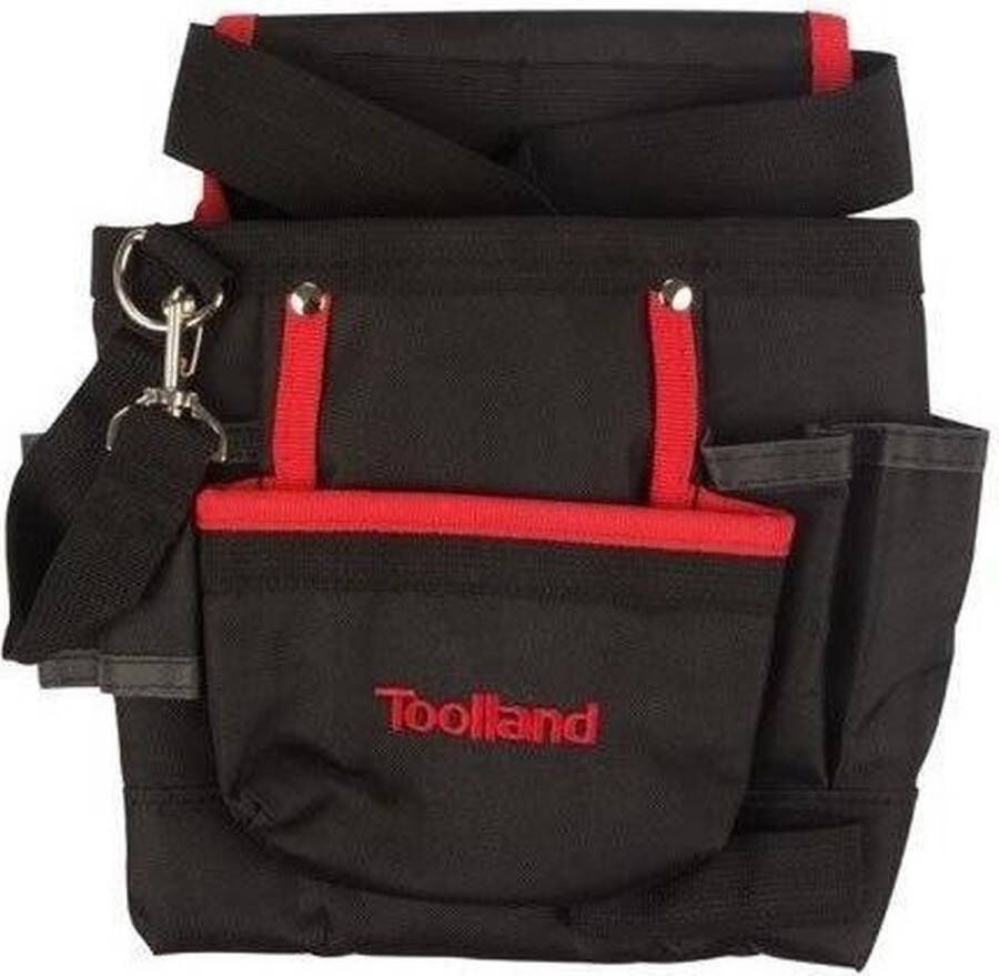 Toolland Gereedschapsdrager 7-vaks 28 3 X 27 4 Cm Nylon Zwart rood