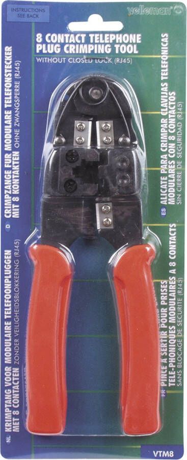 Velleman Toolland KRIMPTANG VOOR MODULAIRE CONNECTOR 8P8C (RJ45)