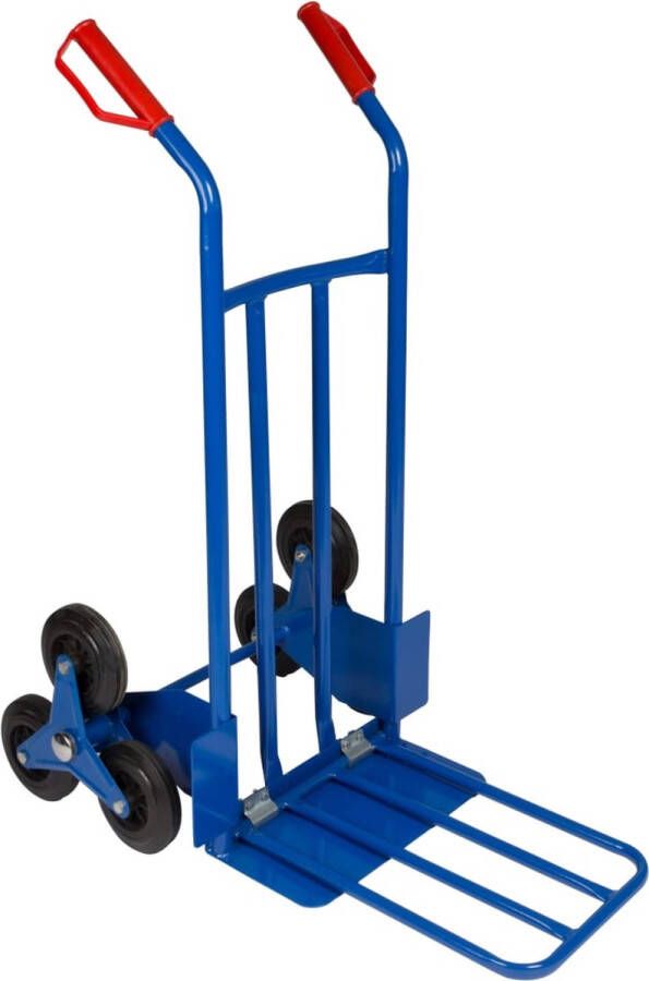 Toolland Trappensteekwagen inklapbaar staal blauw laadvermogen 150 kg