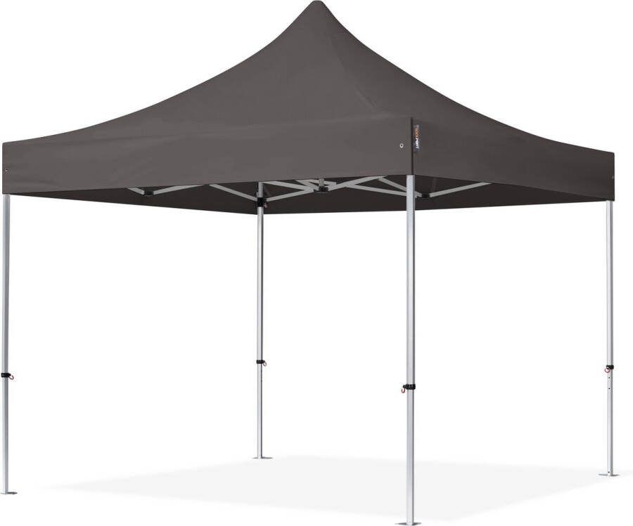 TOOLPORT 3x3 m Easy Up partytent Vouwpaviljoen PROFESSIONAL alu 40mm donkergrijs