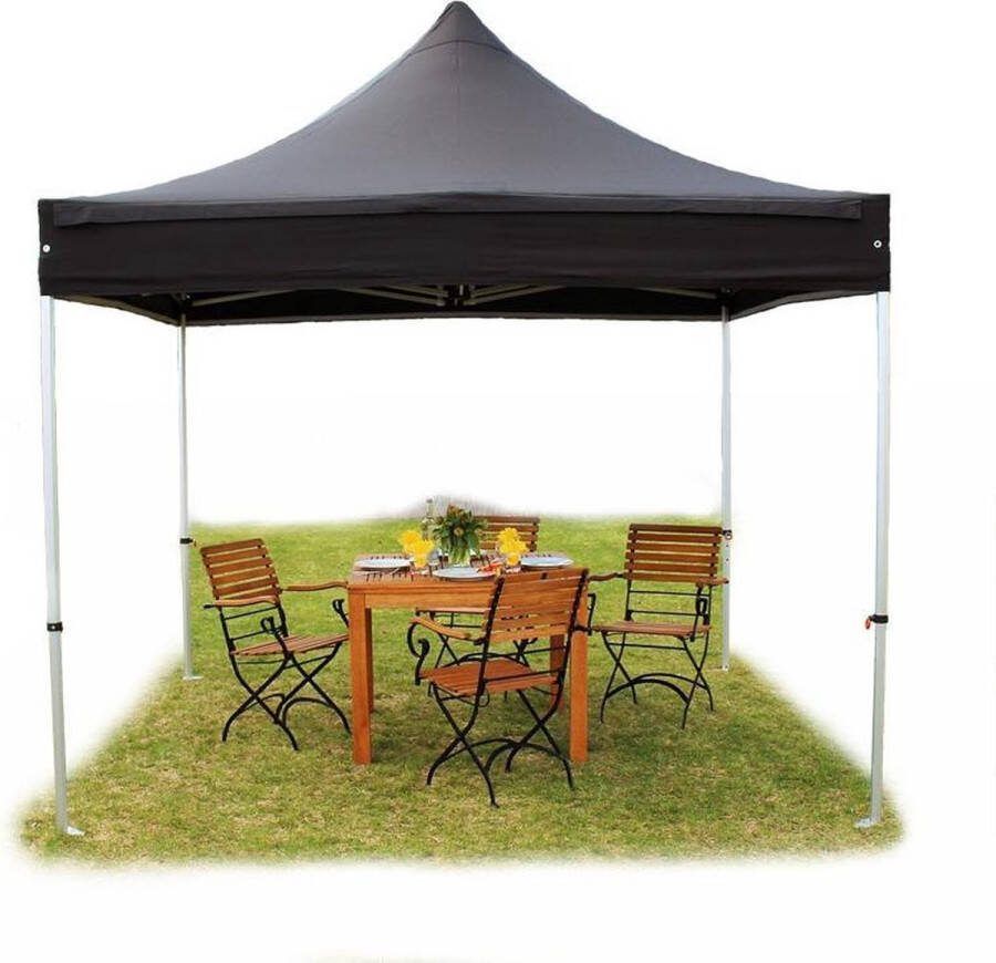 TOOLPORT 3x3 m Easy Up partytent Vouwpaviljoen PROFESSIONAL alu 40mm zwart