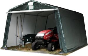 TOOLPORT Garagentent carport 3 x 4 8 m weidetent beschutting opslagtent met ca. 260 g m² zeil staal groen