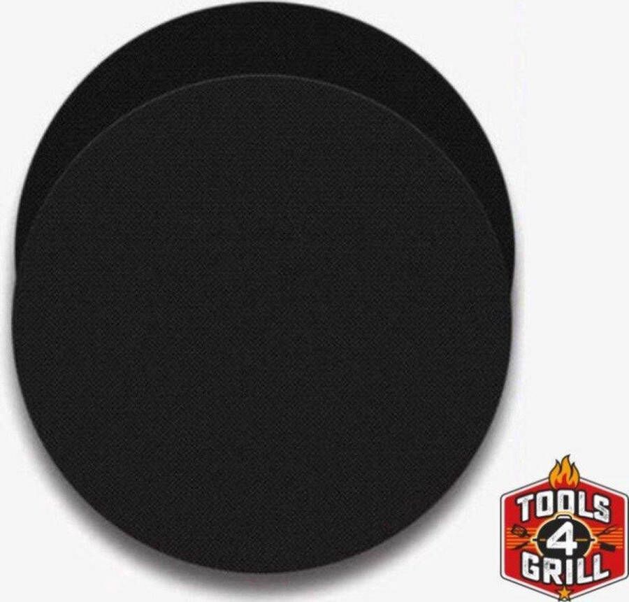 Tools4grill 2 stuks Anti-aanbakfolie bakvel rond Herbruikbaar BBQ Ø 24 Cm