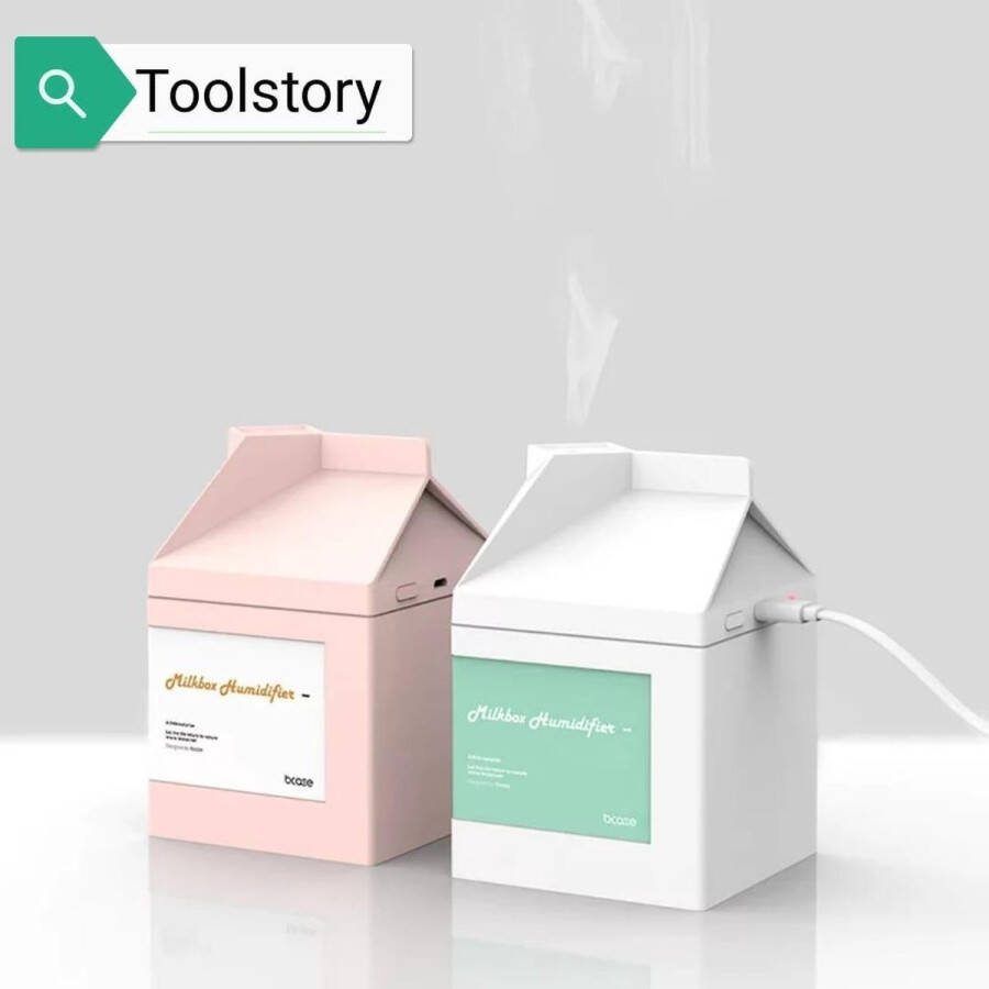 Toolstory Luchtbevochtiger Melk pak- 260 ML Hipster roze Musthave