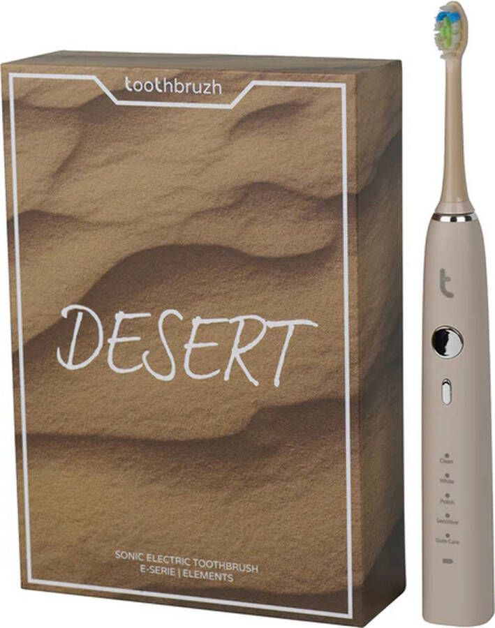 Toothbruzh E-Serie Elements Desert Sonische elektrische tandenborstel 90 dagen batterij incl Reisetui