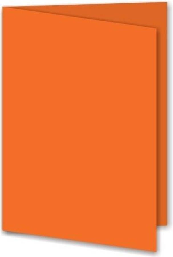 Top-Hobby Dubbele Kaarten Set 40 Stuks – Oranje Met Licht ivoor kleurige enveloppen Maak wenskaarten voor elke gelegenheid