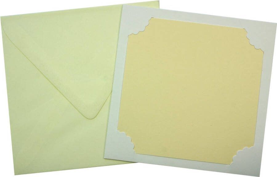 Top-Hobby Kleine Golf Insteek Kaarten Set Vierkant 13 5 x 13 5cm 30 dubbele Kaarten en 30 enveloppen Wit Maak wenskaarten voor elke gelegenheid