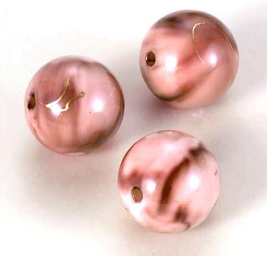 Top-Hobby Rond Oil Paint Jewelry Beads 36 Stuks Beige