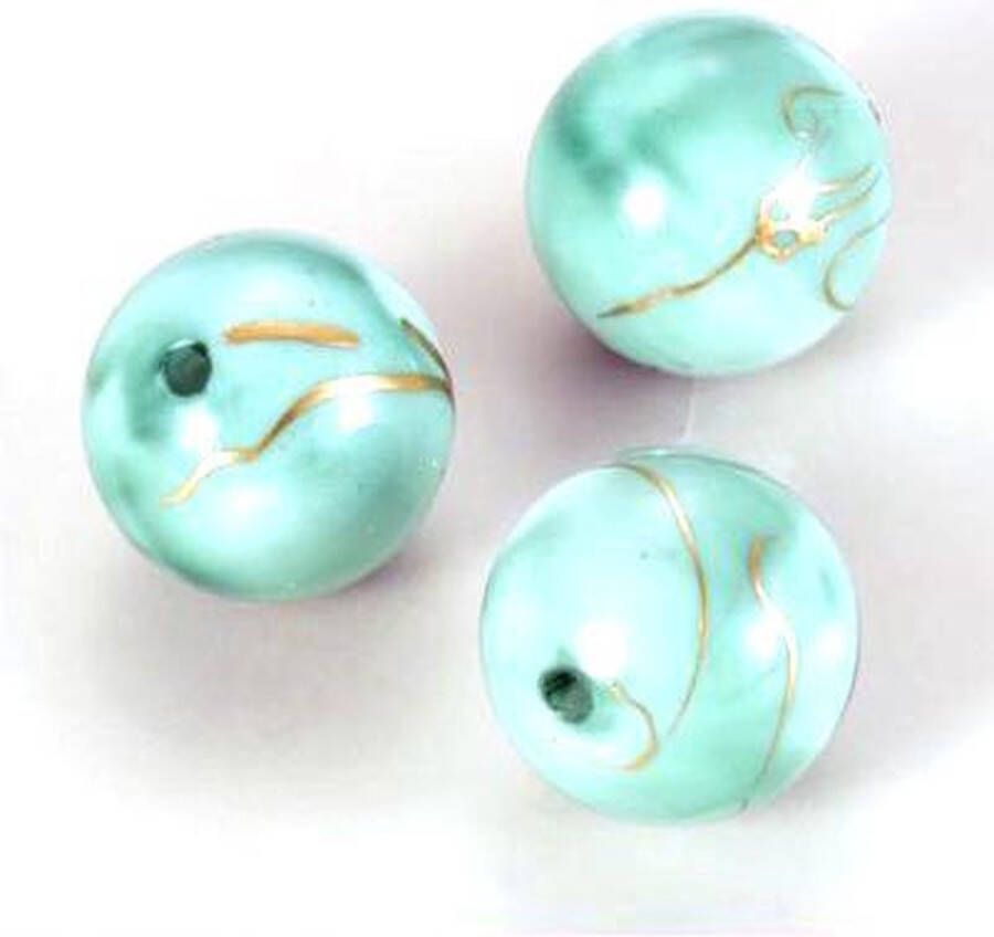 Top-Hobby Rond Oil Paint Jewelry Beads Jade 36 Stuks 18mm