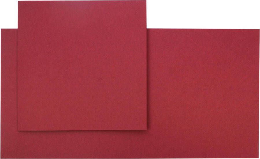 Top-Hobby Vierkante Kaarten Set 13 5 x 13 5 cm 40 Kaarten en 40 witte Enveloppen – Bordeaux Maak wenskaarten voor elke gelegenheid