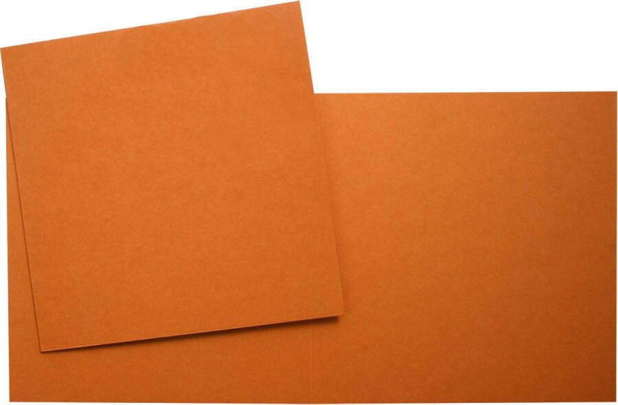 Top-Hobby Vierkante Kaarten Set 13 5 x 13 5 cm 32 Kaarten en witte enveloppen – Bruin Maak wenskaarten voor elke gelegenheid