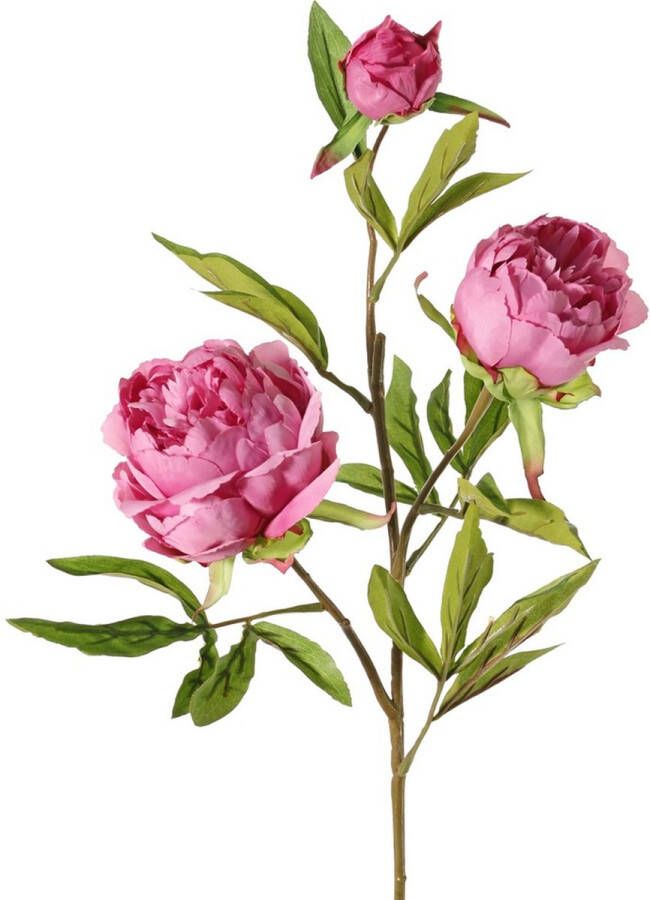 TopArt Kunstbloem pioenroos Spring Dream roze 73 cm kunststof