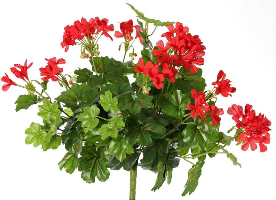 TopArt Kunstbloemen boeket Oostenrijkse Geranium rood 40 cm Kunstplanten met bloemen