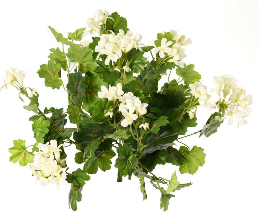 TopArt Kunstbloemen boeket Oostenrijkse Geranium wit 40 cm Kunstplanten met bloemen