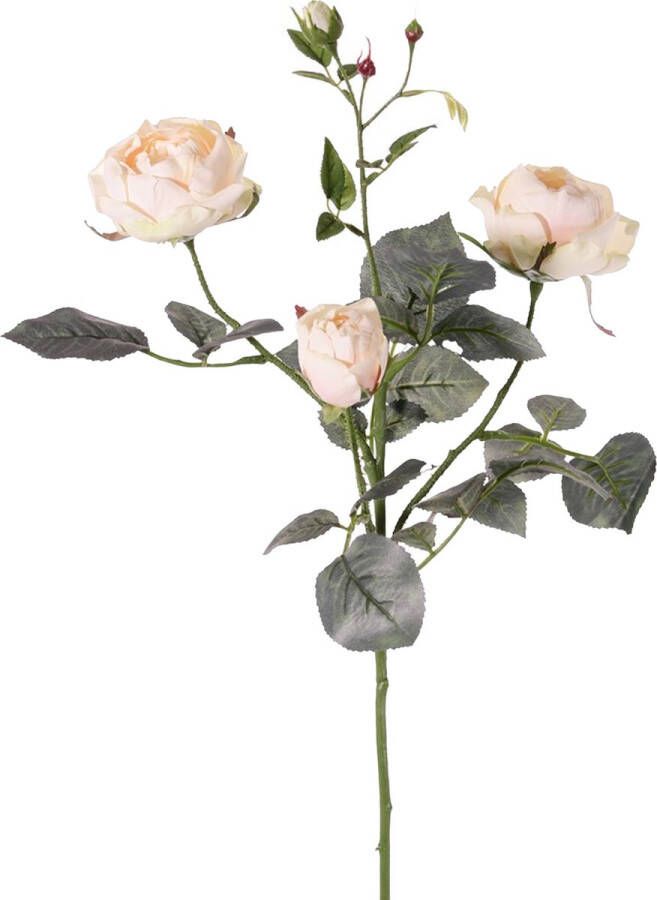 TopArt Top Art Kunstbloem roos Ariana wit 73 cm plastic steel decoratie bloemen