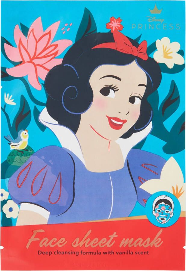 Topbrands Europe B.V. Disney Princess Snowwhite deep cleansing vanilla Face sheet mask gezichtsmasker prinses sneeuwwitje 20 ml tissue masker