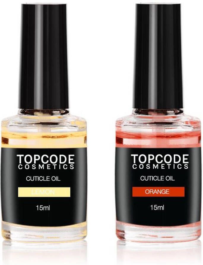 TOPCODE Cosmetics 2x Nagelriemolie citroen sinaasappel 15ml Cuticle oil