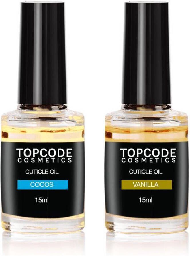 TOPCODE Cosmetics 2x Nagelriemolie cocos vanille 15ml Cuticle oil