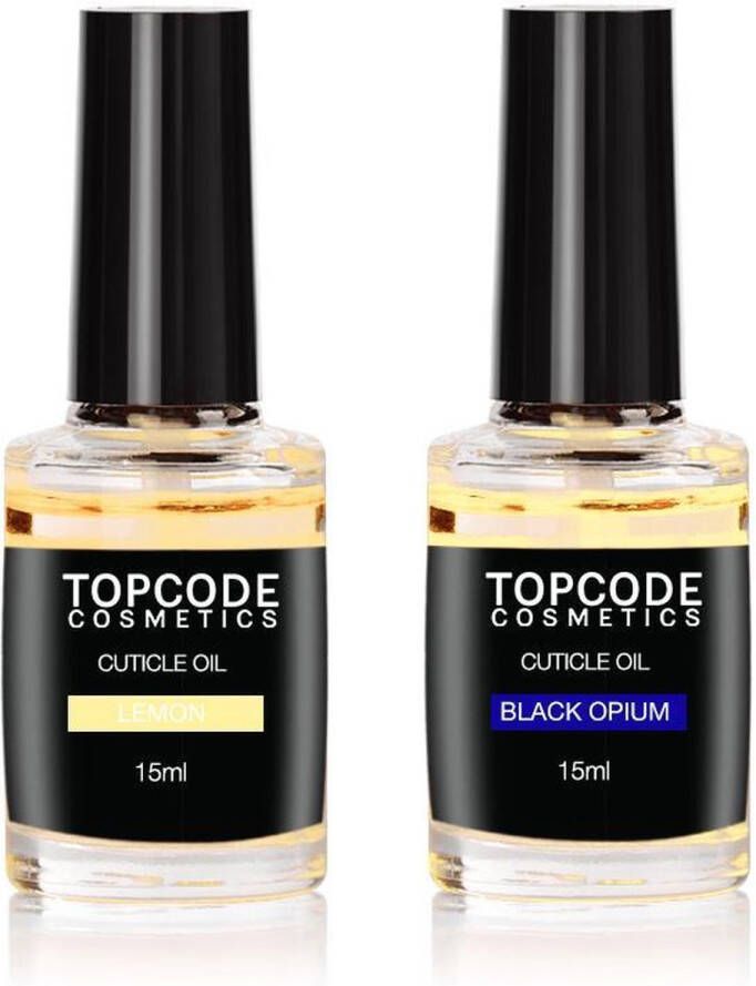 TOPCODE Cosmetics 2x Nagelriemolie lemon black opium 15ml Cuticle oil