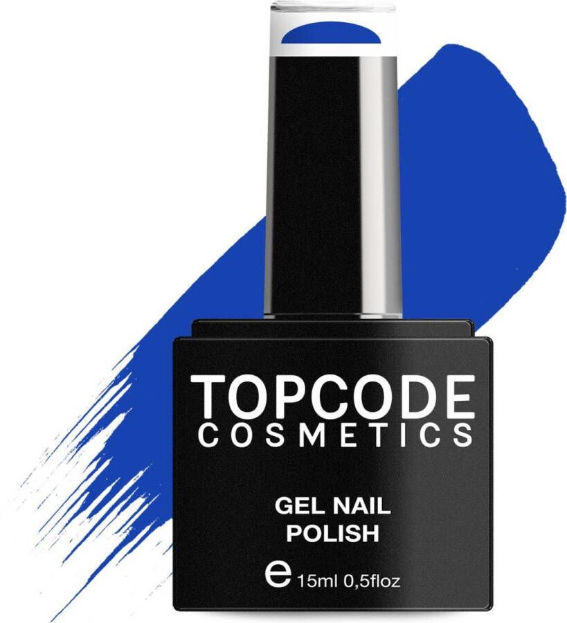 TOPCODE Cosmetics Blauwe Gellak van Midnight Blue #TCKE04 15 ml Gel nagellak Blauw Gellak blauw gellac
