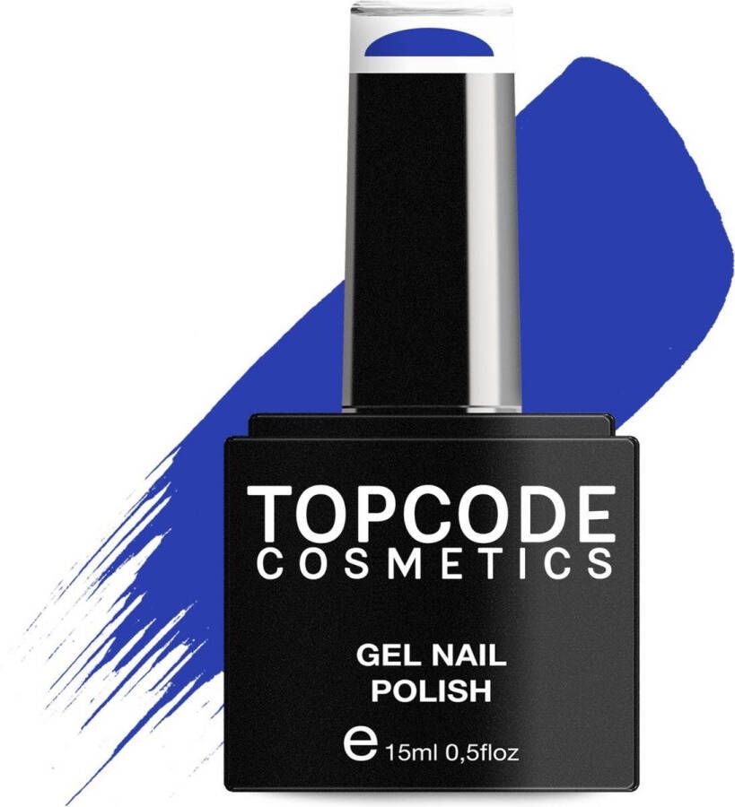 TOPCODE Cosmetics Blauwe Gellak van Ultramarine Blue #TCBL02 15 ml Gel nagellak Blauw Gellak blauw gellac