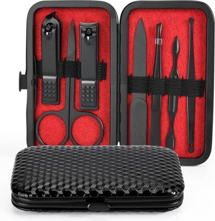 TOPCODE Cosmetics Manicure set Nagelschaar set #MCNC03 Zwart 7 delig nagelknipper set Manicureset manicure setje Pedicureset Nagelschaartje Nagelknipper – nagelknipper set manicureset manicuresetje