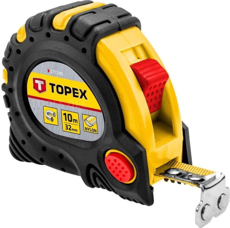 Topex Rolmaat 10 m. Pocket. Magnetisch
