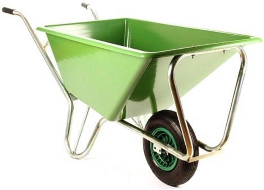 Topgear Kruiwagen Stal Eco Groen 160 liter met Enkele Luchtband