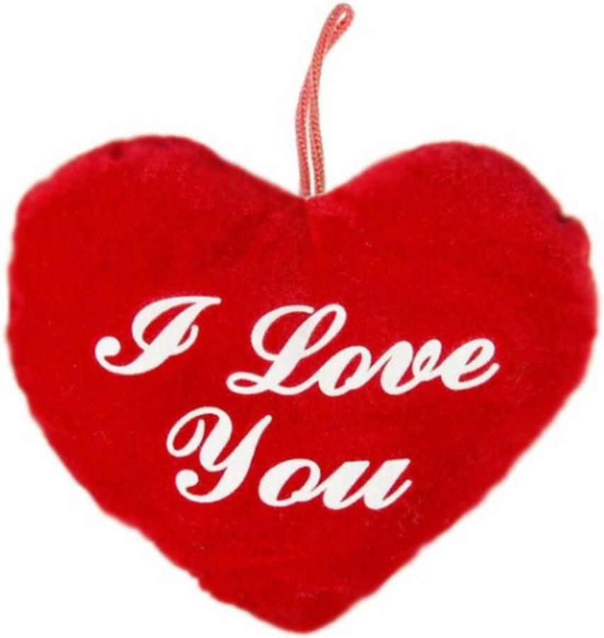 Topknuffels I Love You Rood Hart Liefdes Pluche Knuffel 20 cm {Liefde Love Heart Plush Hartje Ik hou van jou I love you Knuffelbeer Teddybeer Valentijnsdag Moederdag Beer met hart Rozenbeer Red Pink Heart}