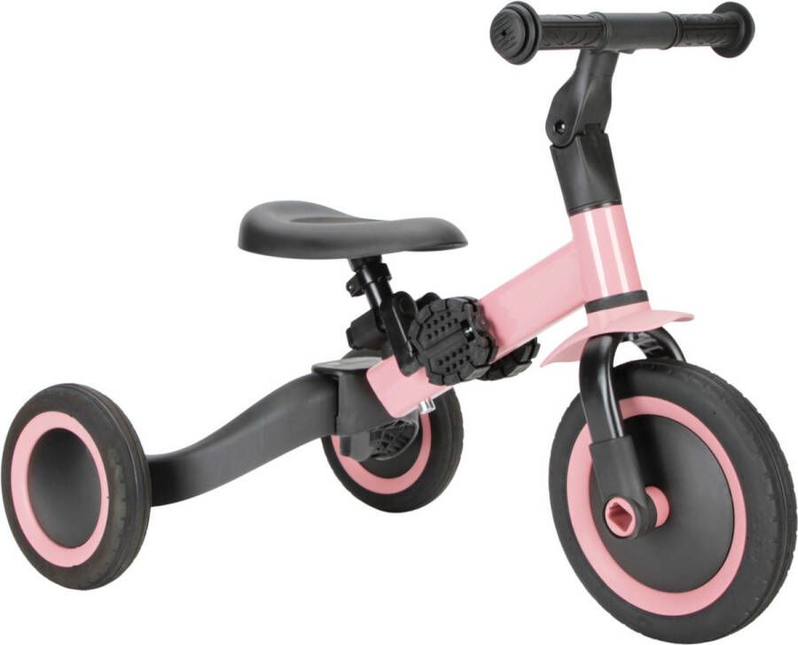 Topmark 4 in1 Driewieler Loopfiets Balance Bike Kaya Roze