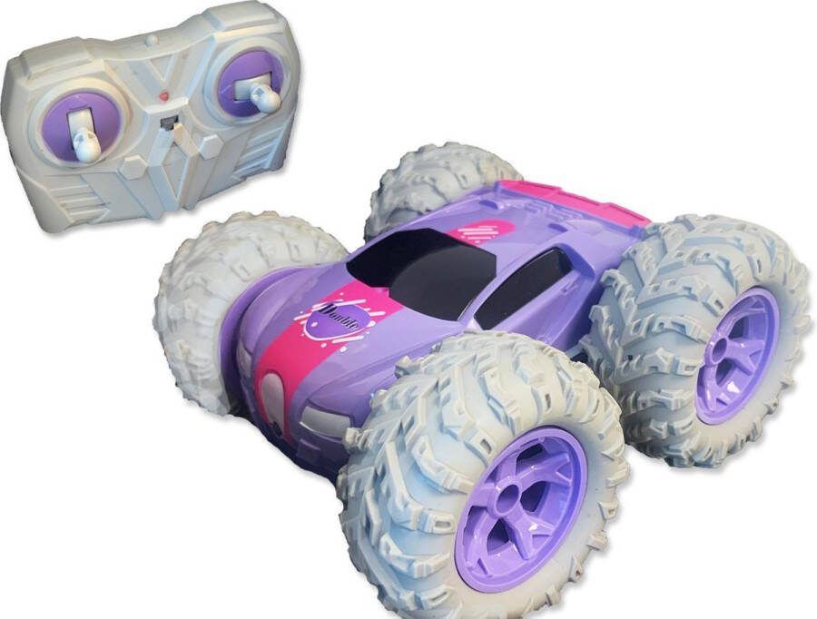 Topraiders RC Flip 360 Super Racer Paars 1:18 RC Auto Bestuurbare Auto