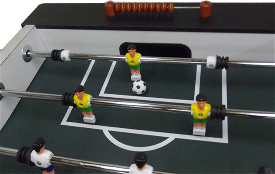 Toptable Big Black Carbon Voetbaltafel met 16mm Stangen