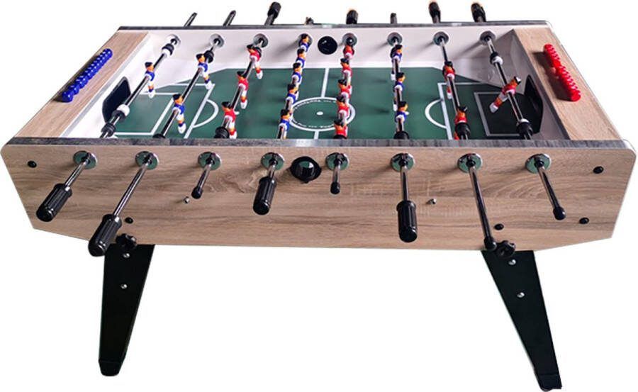 Toptable Competition Pro *** Formica Metal line Wood Opklapbare Semi Professionele voetbaltafel met Massieve 16mm Stangen