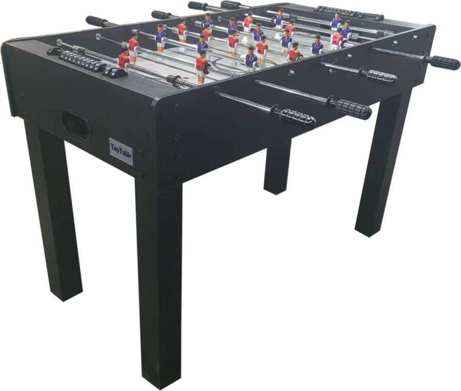 Toptable Telescoop Black Voetbaltafel met 13mm dikke telescoop stangen