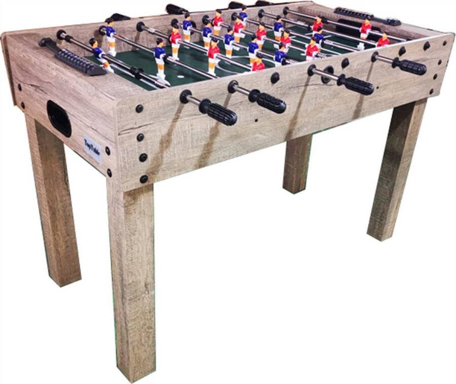 Toptable Telescoop Wood Voetbaltafel met 13mm dikke telescoop stangen