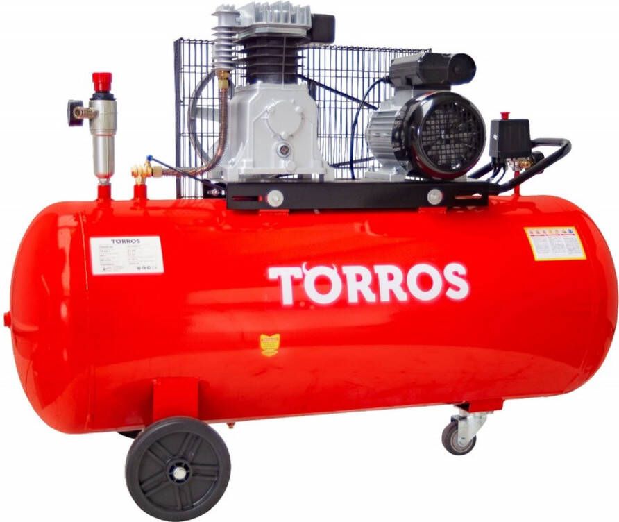 Torros Compressor 200 liter 2 kW 3 Pk 10 Bar TC2003010M