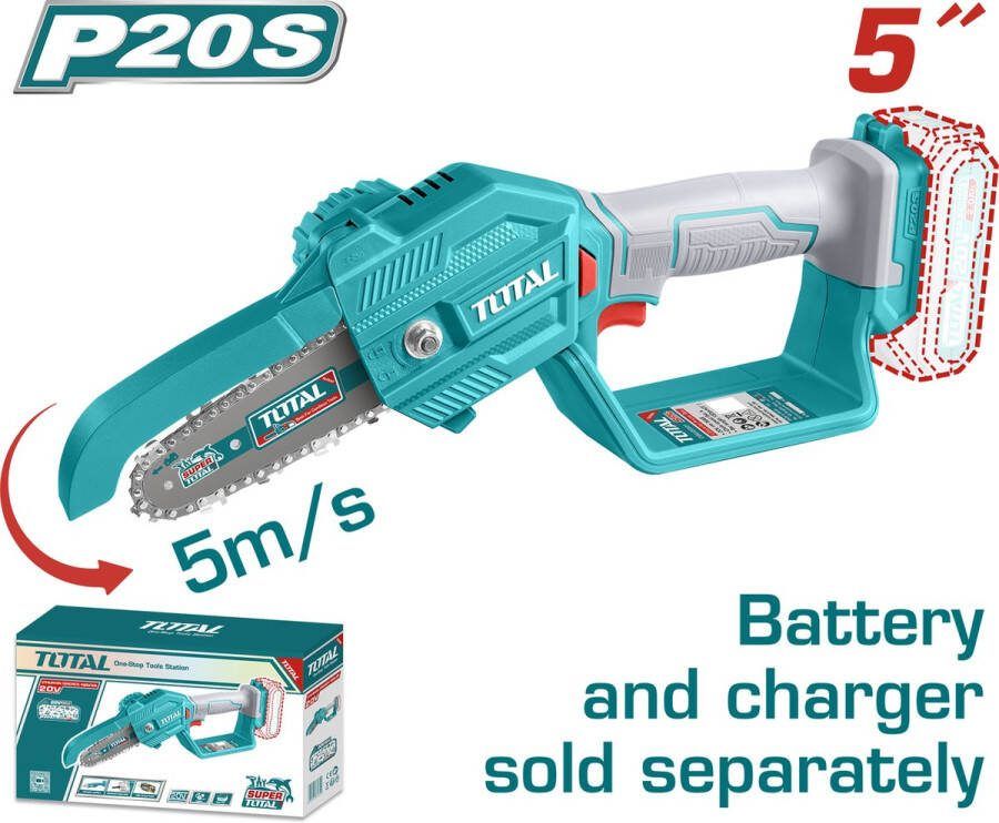 TOTAL TOOLS Mini Kettingzaag Accu Draadloos accu en lader niet inbegrepen