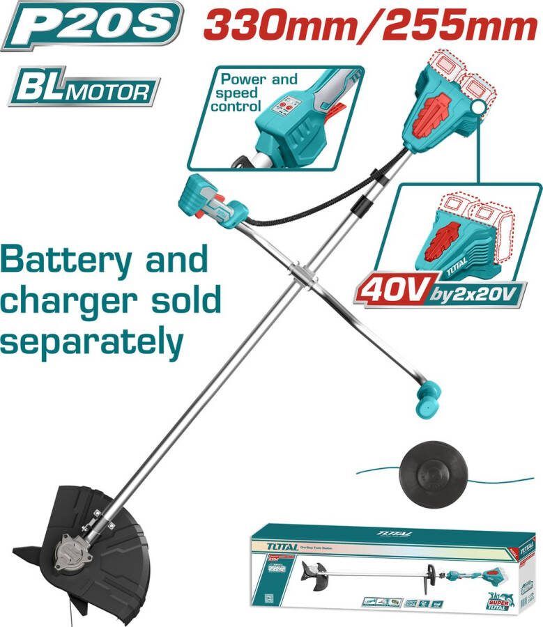 TOTAL TOOLS Onkruidborstel Electrisch Bosmaaier Electtrisch Onkruidverwijderaar Electrisch