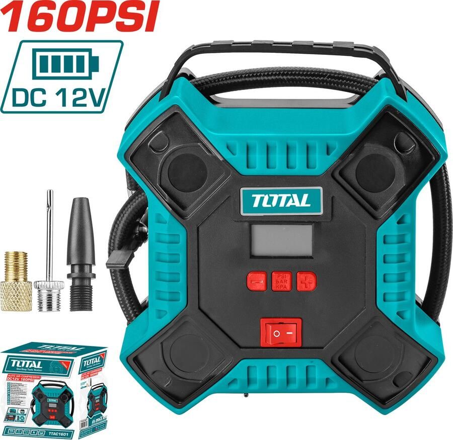 TOTAL TOOLS Compressor bandenpomp 12V