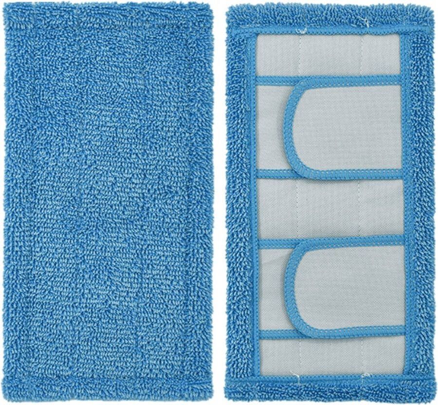 2x Vloerdoeken navulling geschikt voor Swiffer Sweeper Vloerreiniger Dweil doeken Blauw Nat Droog