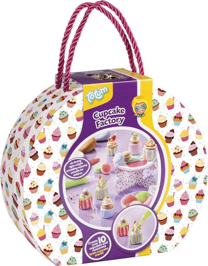 Totum Cupcake Factory knutselkoffer bakkerij creatief speelgoed cupcakes en macarons foam dough