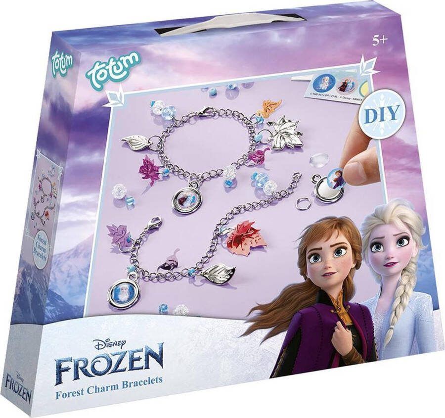 Totum Disney Frozen bedel armbandjes maken met Anna en Elsa knutselset vriendschapsarmandjes Forest Charm Bracelets zilverkleurig cadeautip knutselen