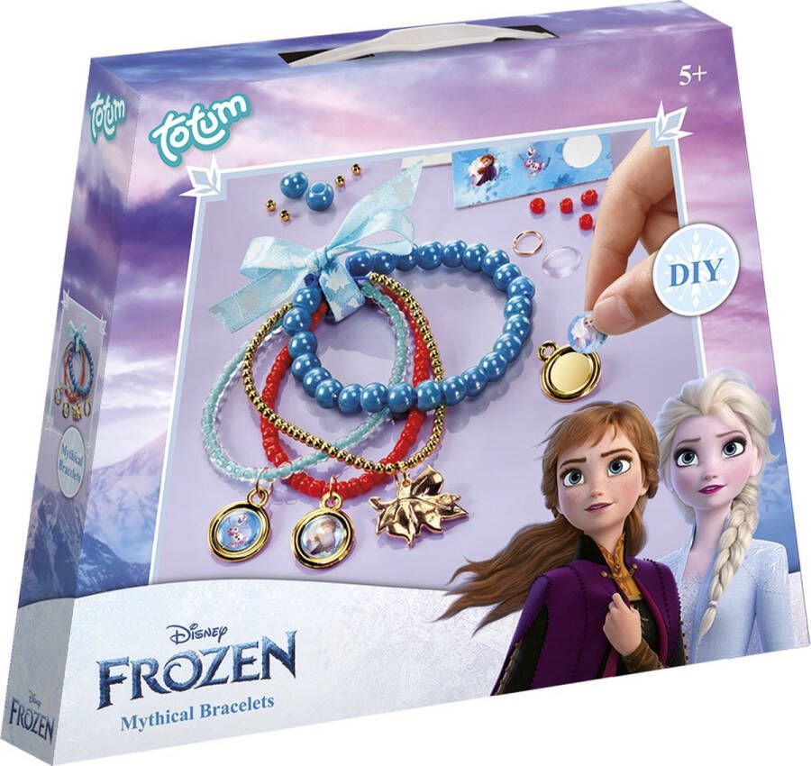 Totum Disney Frozen luxe kralen bedel armbandjes maken knutselpakket met Anna Elsa prinsessen cadeautip