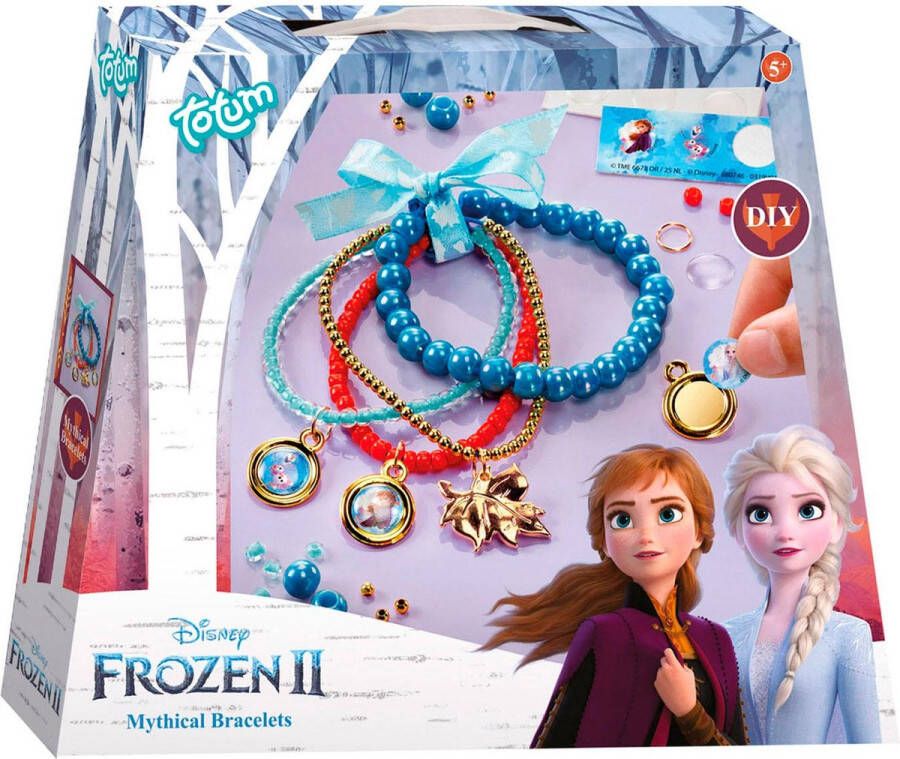 Totum Disney Frozen luxe kralen bedel armbandjes maken knutselpakket met Anna Elsa prinsessen cadeautip knutselen