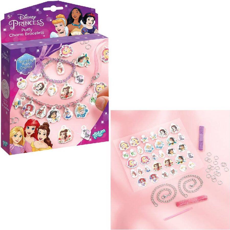Totum Disney Princess 2 prinsessen bedel armbandjes maken knutselpakket cadeautip meisje