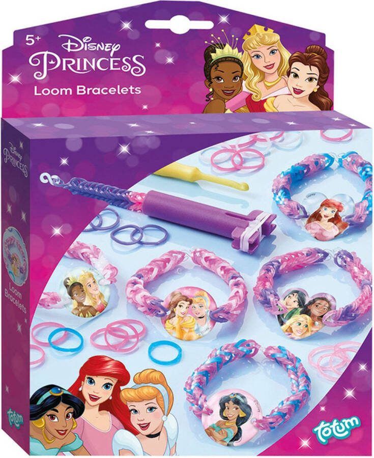Totum Disney Princess loomset prinsessen armbandjes maken incl. 300 loom elastiekje en tool knutselen sieraden knutselset