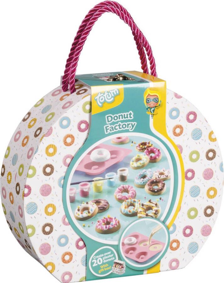 Totum Donut Factory knutselkoffertje donuts gieten met gips en beschilderen cadeautip creatief speelgoed home deco